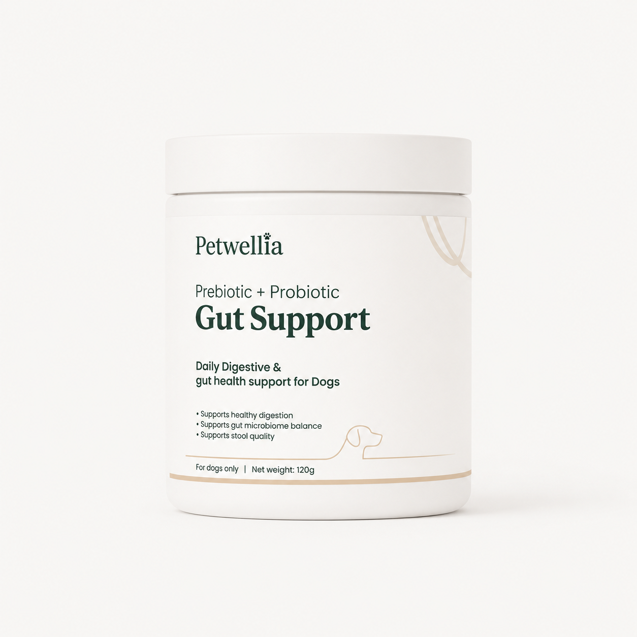 Petwellia Daily Gut Health Powder for Dogs