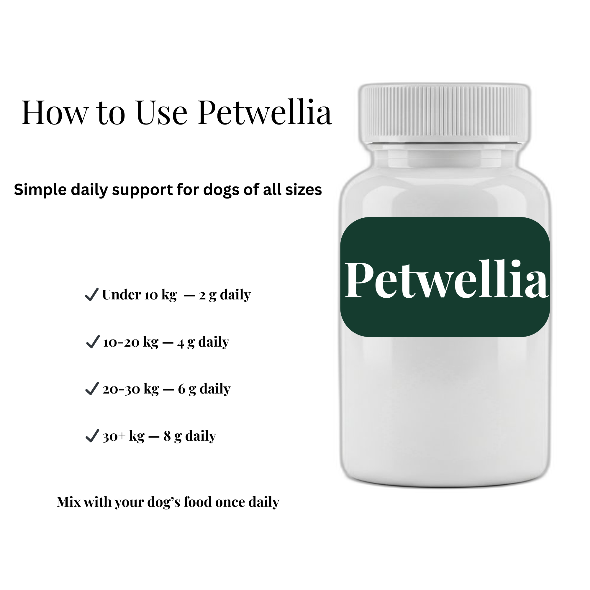 Petwellia Daily Wellness Supplement for Dogs